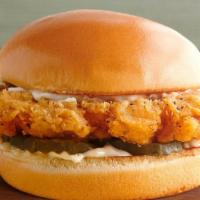 Classic Fried Chicken Sandwich · An all-natural chicken breast, double-battered for extra crispiness and seasoned with our pr...