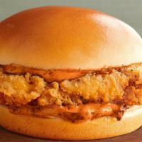 Fiery Fried Chicken Sandwich · An all-natural chicken breast, double-battered for extra crispiness and seasoned with our pr...