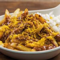 Chili Cheese Fries · A hot, awesome mess of indulgence. It's our own scratch-made all-beef chili, cooked to perfe...