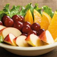  Fresh Fruit Bowl · Lots of orchard-fresh, sweet and juicy fruit. Orange wedges, grapes, and apple slices! Our F...