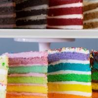 4-Pack Cake Slice · Four of our most popular cake slices including Rainbow, Vanilla Confetti, Chocolate Fudge, a...