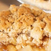 Apple Crumb Wedge · A piece of our classic apple pie topped with a cinnmon crumb.