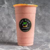 Strawberry Heaven · Apple Juice, Fresh Banana, Strawberries, Frozen Yogurt and Ice (360 Cal).