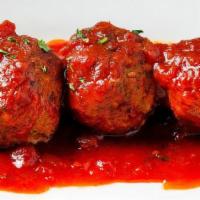 Add Meatballs · Three of our handmade meatballs. Beef and pork combined with our special seasoning blend and...