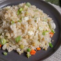 Crazy Fried Rice · Ginger, garlic, onion, egg white.