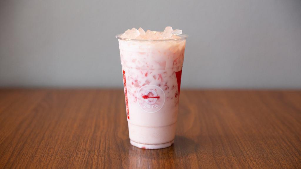 Strawberry Horchata · Fresh Strawberries with our house made horchata