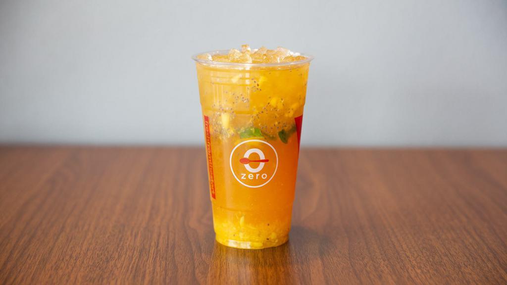 Mango Green Tea · Refreshing mango green tea with a hint of passionfruit and mint.