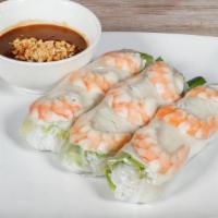 Gỏi Cuốn Tôm Thịt - Fresh Traditional Spring Rolls · 3 - steamed shrimp & pork wrapped in rice paper with vermicelli, lettuce, mint & bean sprout...