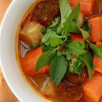  Hủ Tiếu Bò Kho · Pot-roasted beef stew fragrant with lemon grass, star anise and cinnamon served with Rice No...