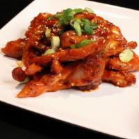 Spicy Chicken Lb (Cooked) · Spicy. Chicken marinated in chili sauce.