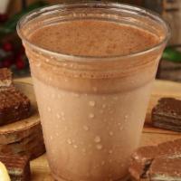 Chocolate Eclair (24Oz) · Milk, Ghirardelli chocolate, frozen yogurt, ice. 360 calories.