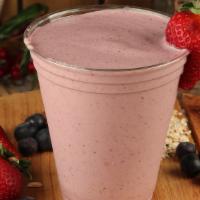 Breakfast Smoothie (24Oz) · Milk, oatmeal, granola, almonds, blueberries, strawberries, banana, vanilla sherbet. 320 cal...