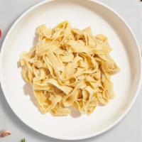 Build Your Own Fettuccine · Fresh fettuccine cooked with your choice of sauce and toppings.