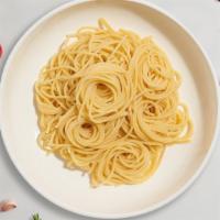 Build Your Own Spaghetti · Fresh spaghetti pasta cooked with your choice of sauce and toppings.