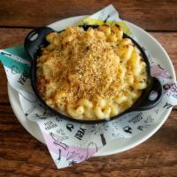 Mac + Cheese · Creamy Five Cheese Sauce, Breadcrumbs