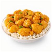 Crispy Honey Chicken  · Crispy white meat chicken in a sweet honey sauce, garnished with green onions.