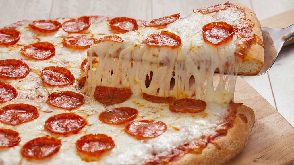 Large Pepperoni Pizza · (Ten slices) pizza sauce, mozzarella, and pepperoni