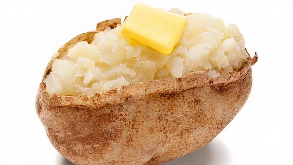 Baked Potato · Gluten-Free, Vegetarian, Vegan.(4 potatoes) served plain with sides of butter and sour cream