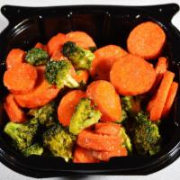 Mixed Vegetables · Gluten-Free, Vegetarian. Broccoli and carrot mixed with garlic butter