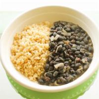 Side Rice & Beans · gluten-free | vegan | black beans with onion, lime, & cumin, coconut brown rice