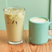 Matcha Latte · Caffeinated | Organic Mizuba's Matcha, house made vanilla maple syrup, your choice of milk.