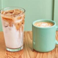 Vanilla Latte · Jones Coffee Rosters | JC Espresso | Medium Roast | Caffeinated | House made vanilla maple s...