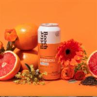 Better Booch Citrus Sunrise Kombucha · INGREDIENTS: ORGANIC GRAPEFRUIT KOMBUCHA TEA (PURIFIED WATER, ORGANIC CANE SUGAR, ORGANIC BL...