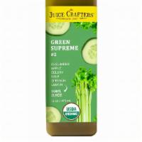 #2 - Green Supreme · Kale, spinach, cucumber, celery, apple & lemon.
