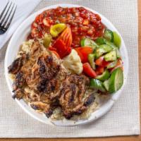 Grilled Chicken · Thigh meat. Mediterranean flavored grilled chicken.