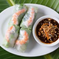 Spring Roll  (2) · Rice paper wrapped with fresh vermicelli noodle, lettuce, Vietnamese coriander, mint and cil...