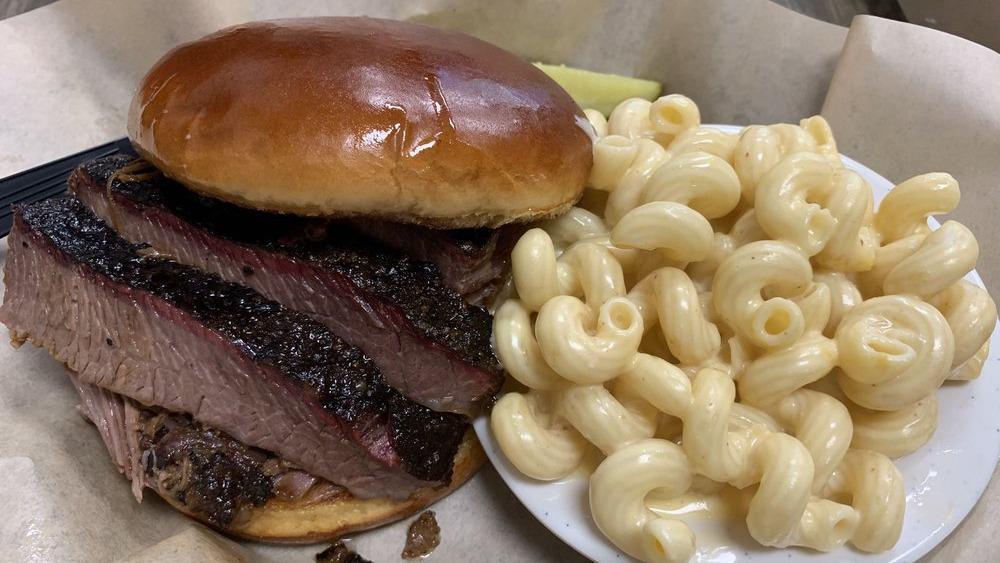 Brisket Sammich · Our multiple Award winning Brisket served on a butter toasted brioche bun served with one side.