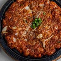 Kimchi Pancake · Korean pan-fried kimchi and vegetable pancake.