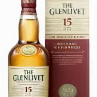 The Glenlivet Single Malt Scotch Whisky 15 Year Old
 · Velvety single malt with woody notes at the front and a hazelnut and almond finish.