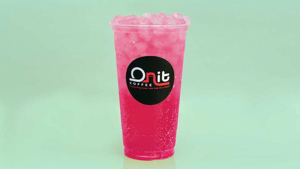 Dragon Fruit Onit Soda · Dragon fruit flavoried carbonated and uncaffeinated soda drink!