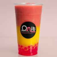 Sunset Smoothie · Blended mango and strawberry smoothie

**Strawberry boba is an add on. Not included in origi...