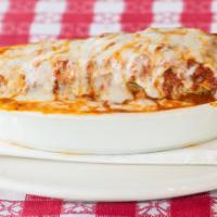 Meat Lasagna · Our signature meatballs stuffed between layers of fresh pasta, Ricotta and Mozzarella cheese...