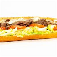American-Style Lemongrass Beef · Delicious grilled beef with sauteed onions, mayo, lettuce, and tomato.
(Dill pickle and must...