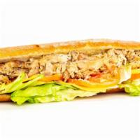 Grilled Chicken & Cheese Sandwich · The Premium Grilled Chicken is a hearty sandwich mayo, American cheese, lettuce, and tomato....