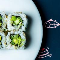 Truffle Avocado Roll (Vegetarian) · truffle avocado mix, sushi rice, cucumber, sesame seeds, nori