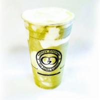 Matcha Frappe (Large 24 Oz) · Made with premium Matcha from Japan, and top with cream.