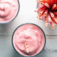 Strawberry Fruit Smoothie (Large 24 Oz) · Creamy strawberry fruit blended drink.