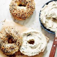 Bagel With Cream Cheese · Big everything bagel with cream cheese.