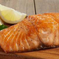 Fresh Atlantic Salmon* · Fresh and tender oven-roasted salmon fillet generously seasoned and paired with your choice ...