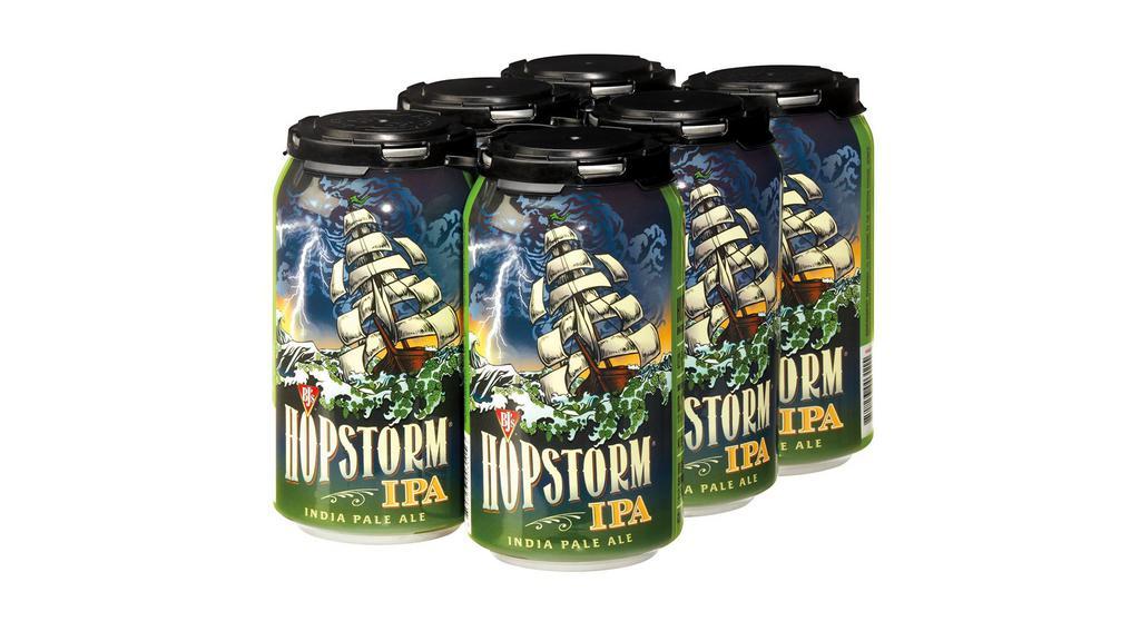 Bj'S Hopstorm® Ipa - 6-Pack · Six different hop varieties contribute to the complex hop character of this beer to make it profoundly hoppy with balanced bitterness. Available in a 6-pack (12 oz. cans). A recycling deposit has been added, where applicable.