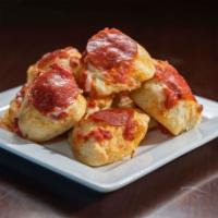 Pizza Bites · Served for four. 270 calories.