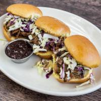 Bbq Brisket Sliders · 3 sliders.