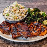 Wr Bbq Combo - 3 Items · Select 3 items from the following: Baby Back Ribs, Pulled Pork, BBQ Chicken Breast, Roasted ...