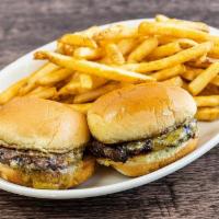 Cab® Mini Cheeseburgers · Two Certified Angus Beef® mini burgers
