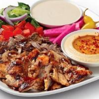 Tarna & Shawerma Combo Plate · A 50-50 portion of Chicken Tarna and Tri-Tip Shawerma. Served with your choice of 3 Sides or...