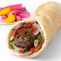Lule Kabob Wrap · U.S.D.A. Choice beef seasoned with traditional herbs and spices, cooked to perfection , and ...